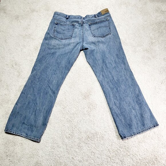 Urban Pipeline Relaxed Bootcut Jean Men 38x32 Blue Western Distressed Denim READ - Picture 7 of 12